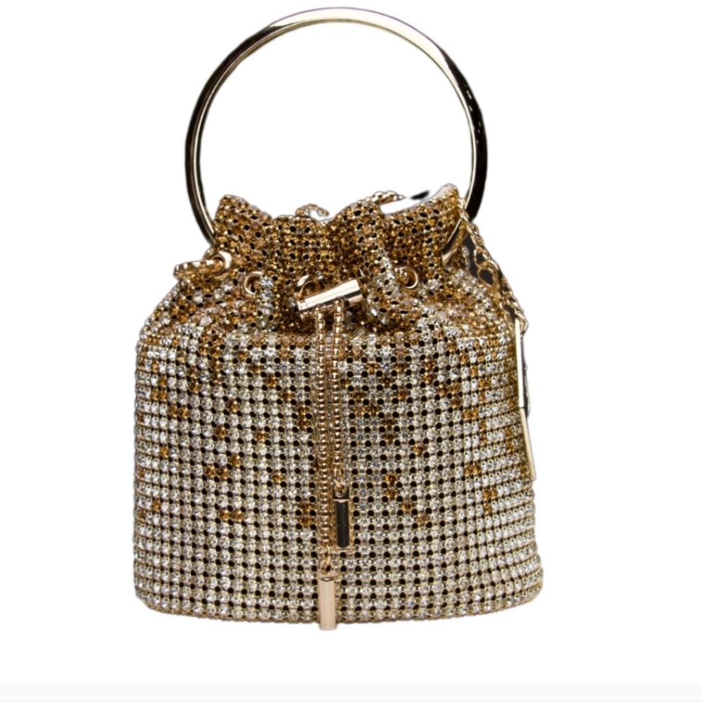 Champagne Rhinestone Bucket Bag - Picture 3 of 6